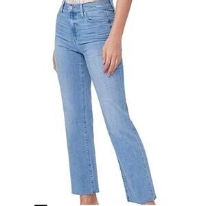 Paige Relaxed Colette High Waisted Denim Cropped Flare Jeans Jama Wash 28